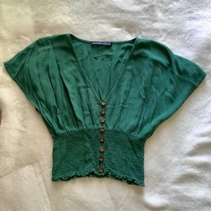 Women’s Abercrombie & Fitch V-Neck Top | S | Green